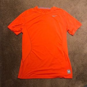 Orange Nike Compression T-Shirt